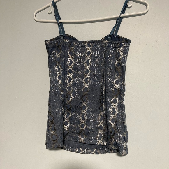 NWT Foxy Jeans Blue Silver Top - Picture 2 of 3